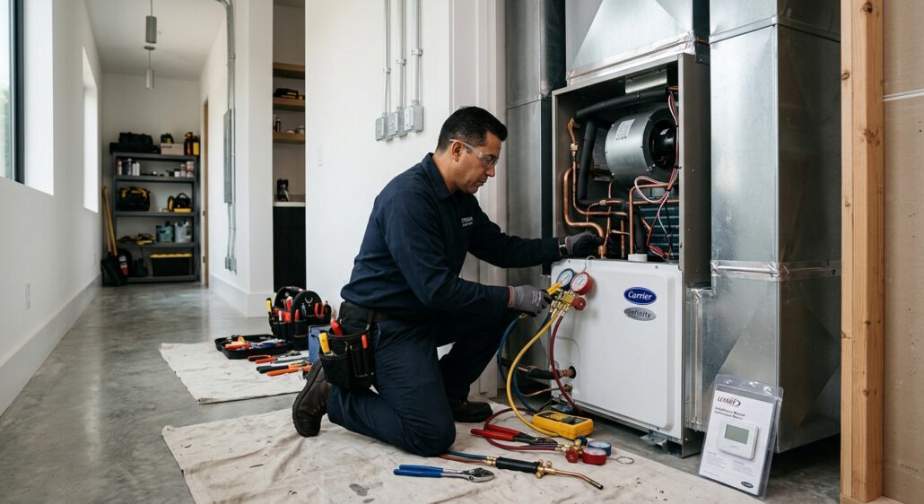 Professional AC Installation: 5 Crucial Reasons Not to DIY 3 kasv professional ac installation 1 1775609184494