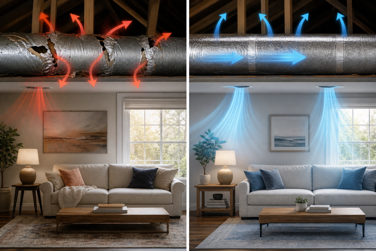Air Duct Sealing Benefits: 5 Proven Ways to Boost Home... 4 Air Duct Sealing Benefits: Technician applying sealant to ductwork for improved air flow