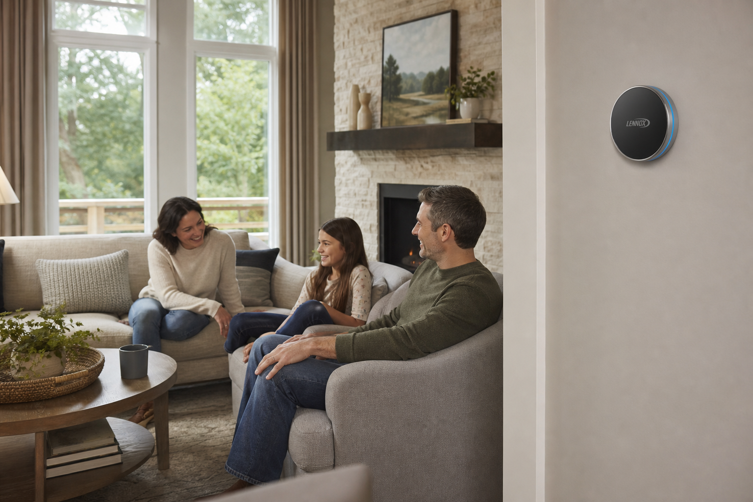 Lennox AC Benefits: 6 Amazing Reasons for Superior Home... 4 Family enjoying a comfortable, cool, and clean indoor environment thanks to Lennox AC Benefits, emphasizing air quality