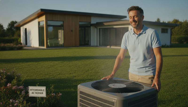 Affordable AC Repair: 5 Proven Ways to Save Money Today 4 Infographic showing tips for affordable AC repair and saving money on HVAC costs