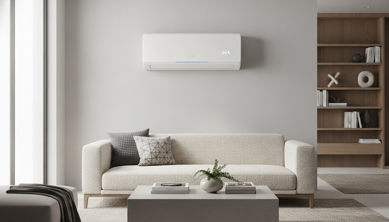 Ductless Mini Split: 6 Ultimate Benefits for Zone Cooling 3 Ductless Mini Split indoor unit discreetly cooling a modern living room